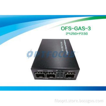 2  1.25G to 2.5G Gigabit Ethernet Media Converter , SFP to